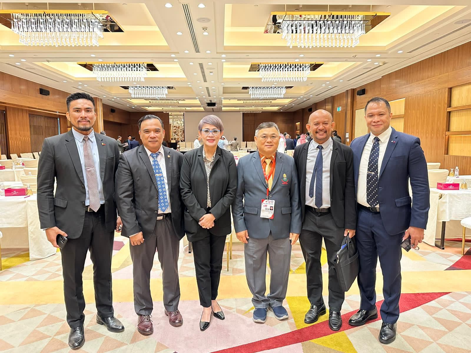 President SEAJF Mr Hasabodin dari Thailand bersama Sebagian jajaran pengurus South East Asia Judo Federation